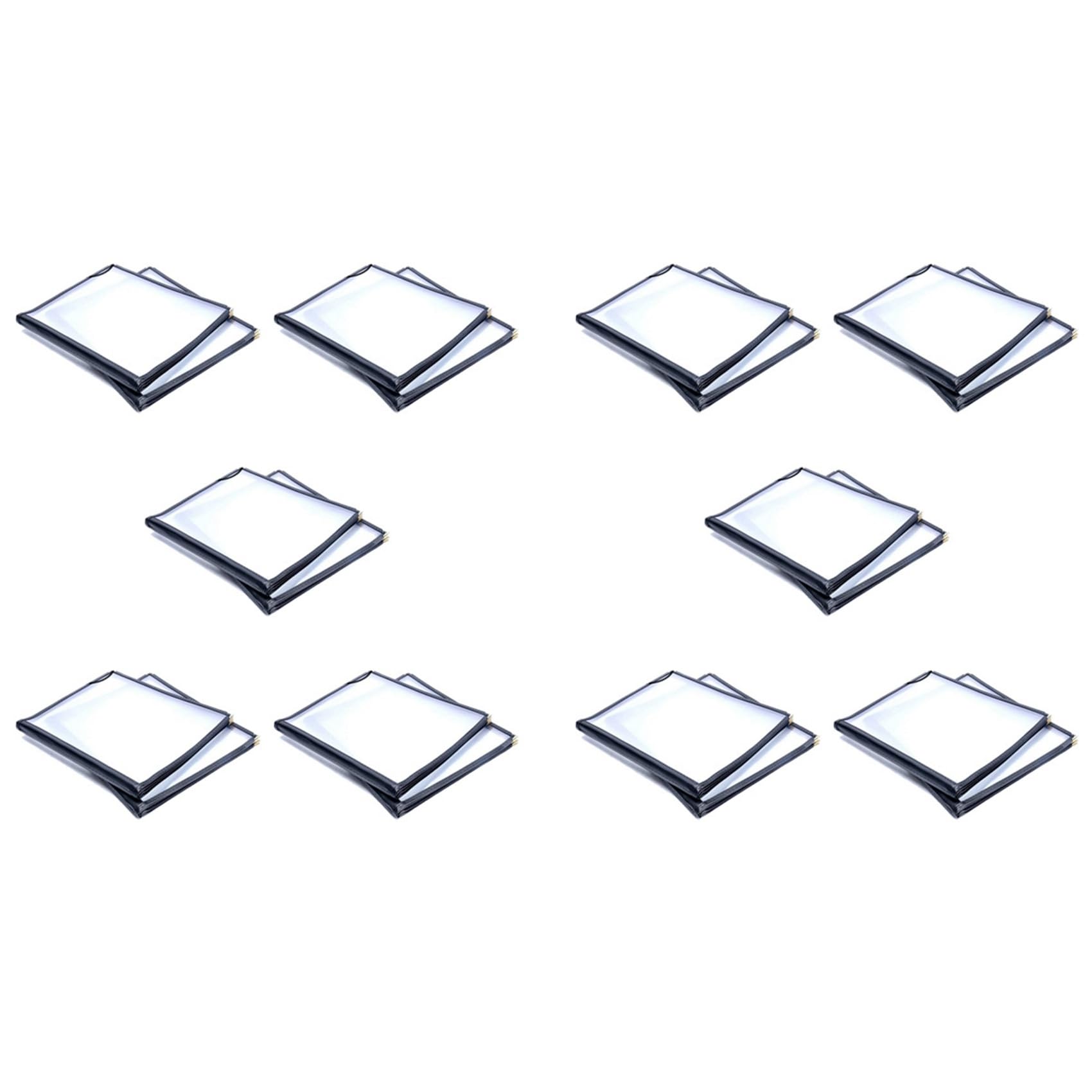 Vjsujehgy 20Pcs Transparent Restaurant Menu Covers for A4 Size Book Style Cafe Bar 4 Pages 8 View