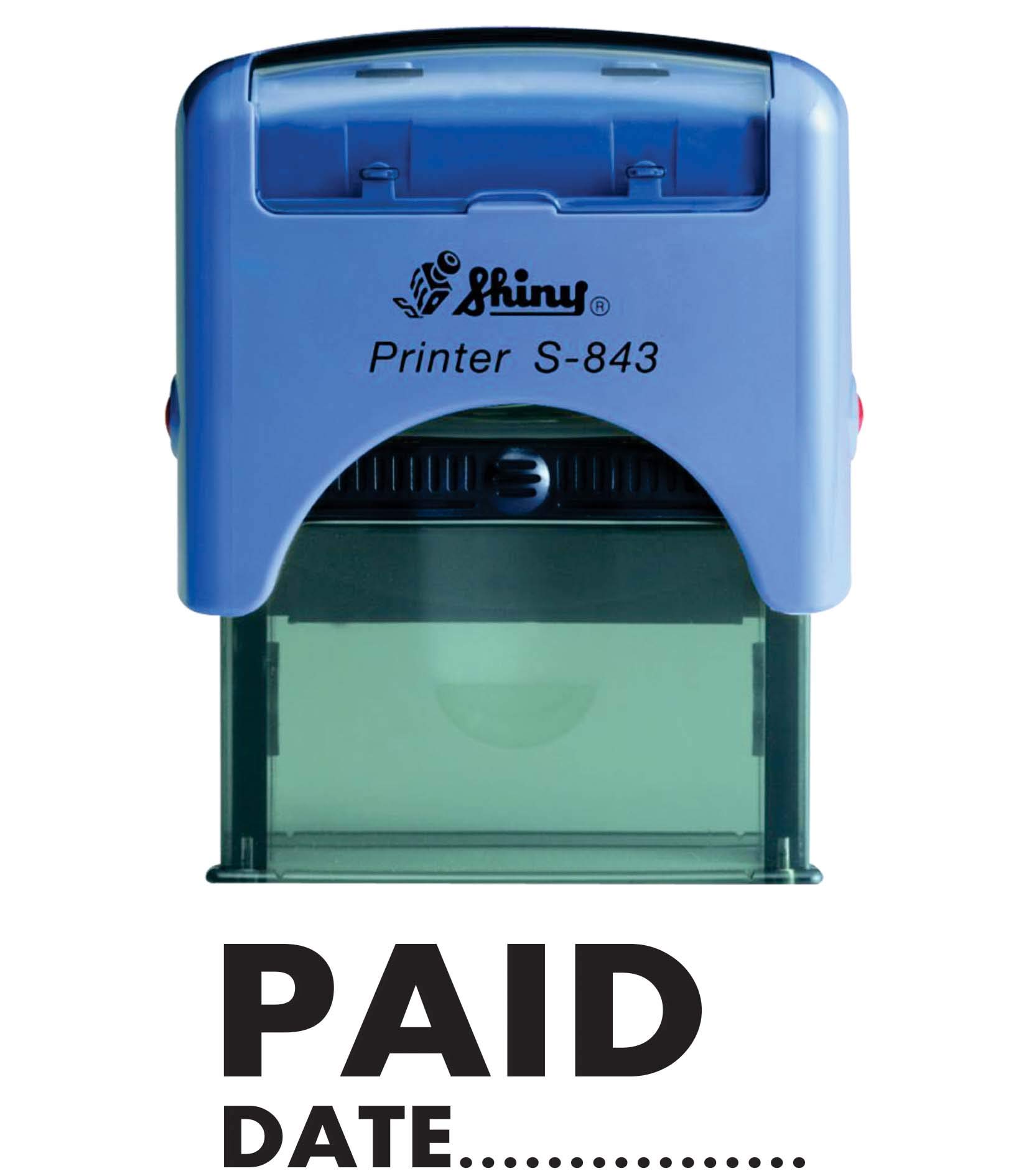 Paid with Date Self-Inking Rubber Stamp – Precision Payment Tracking and Date Stamping for Enhanced Office & Retail Workflow Efficiency