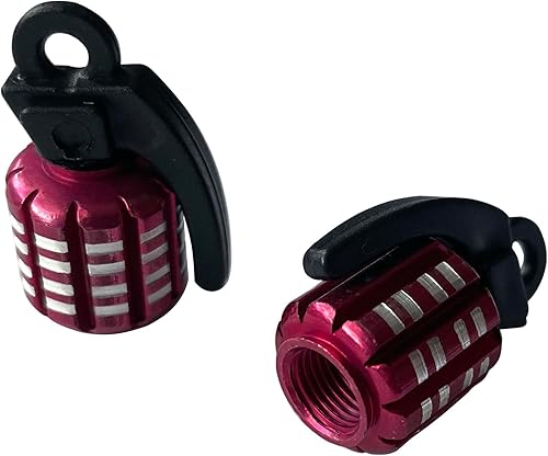 MotorToGo 2 tapones de vástago de válvula de neumático rojos compatibles con Kawasaki Z900