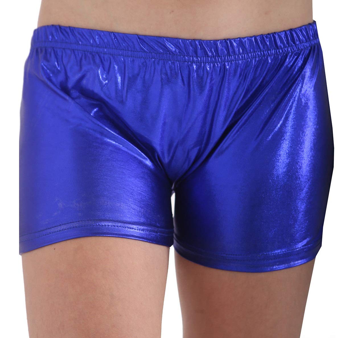 Crazy Girls Womens Ladies Metallic Shiny Hotpants Glanz Wet Look Disco Party Shorts S/M M/L L/XL