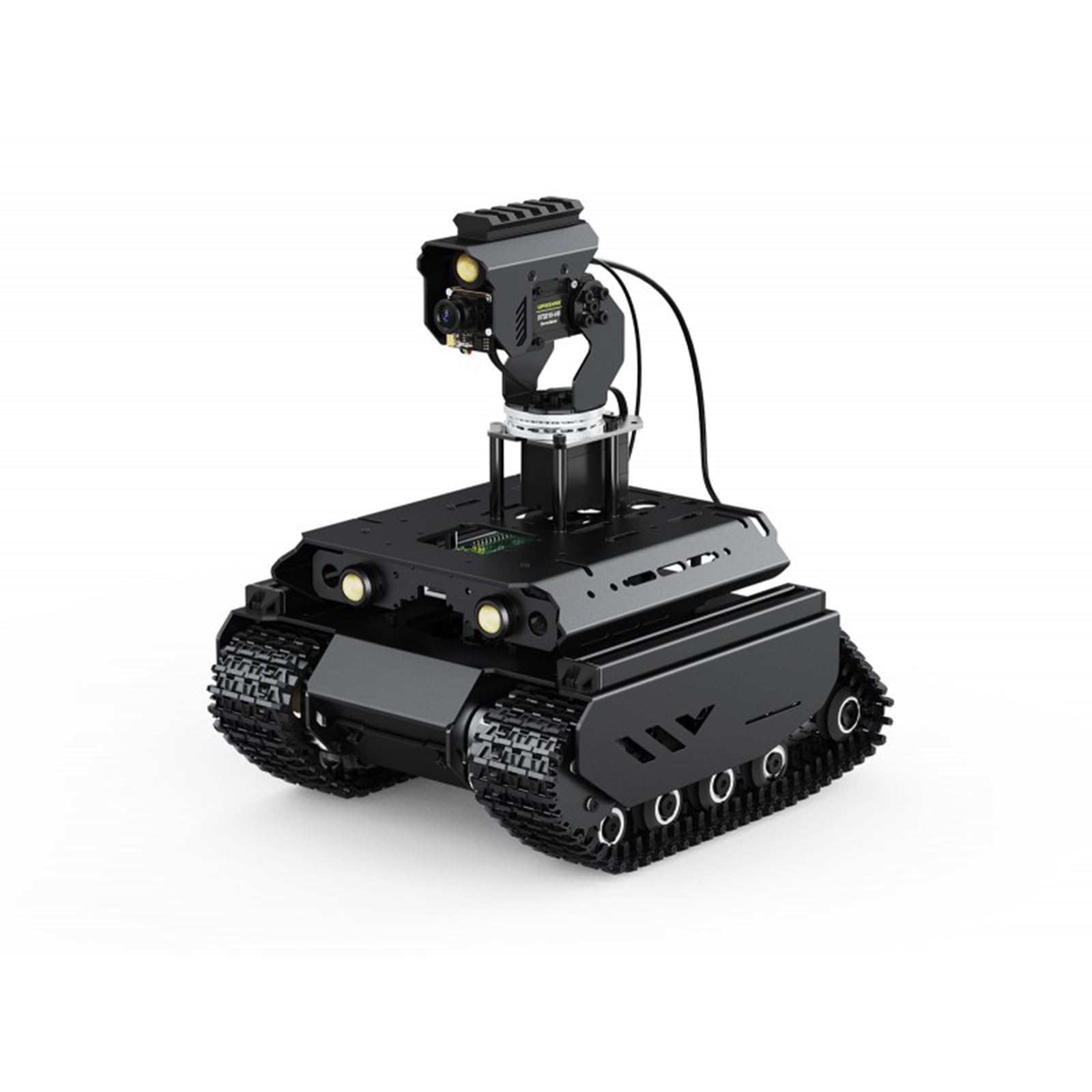 TUOPUONE UGV Beast Open-Source Off-Road Tracked AI Robot Compatible with Raspberry Pi 4B Dual Controllers All-Metal Body Computer Vision with RPi4B and Pan-Tilt Module