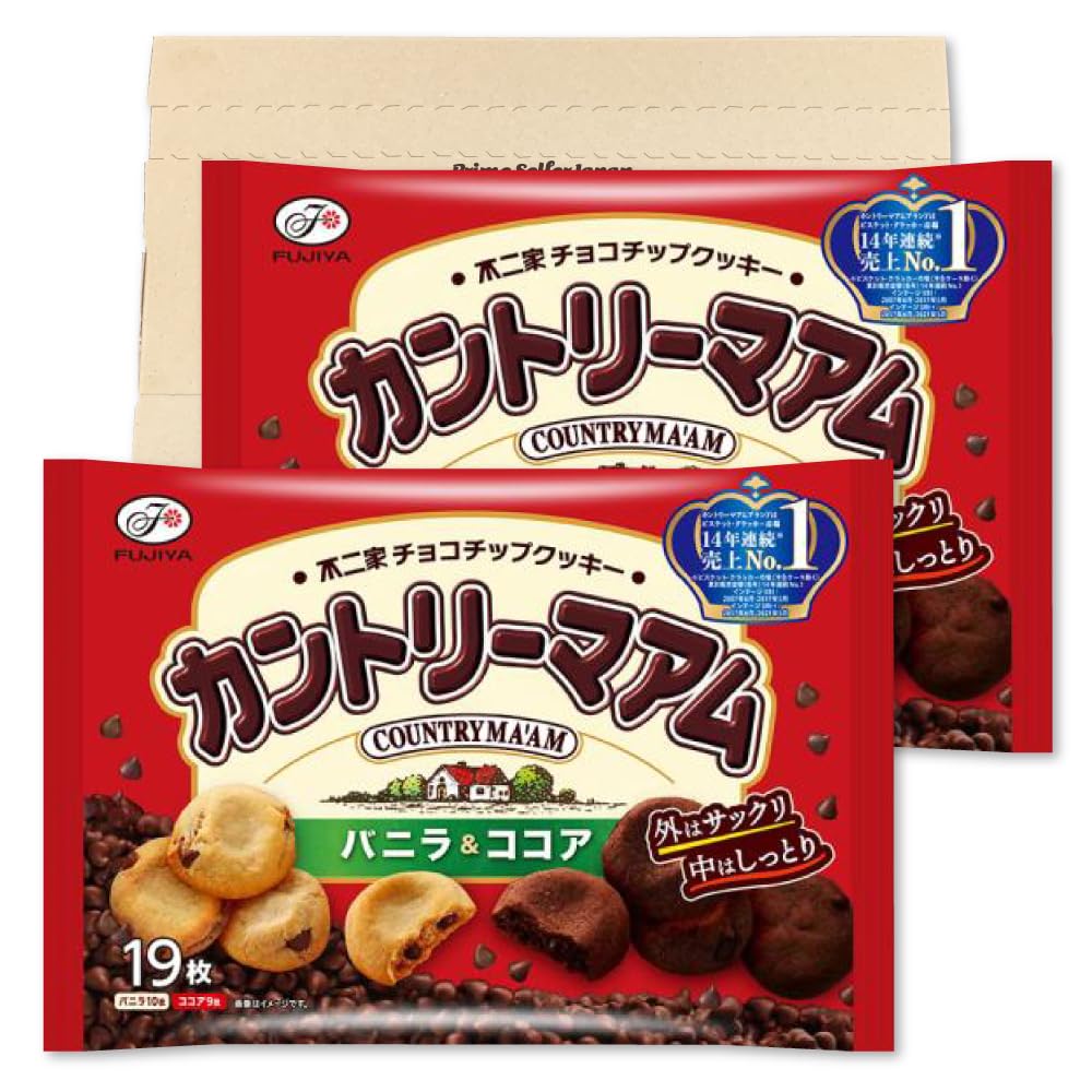 Amazon.co.jp: 不二家 カントリーマアム バニラ&ココア 19枚入