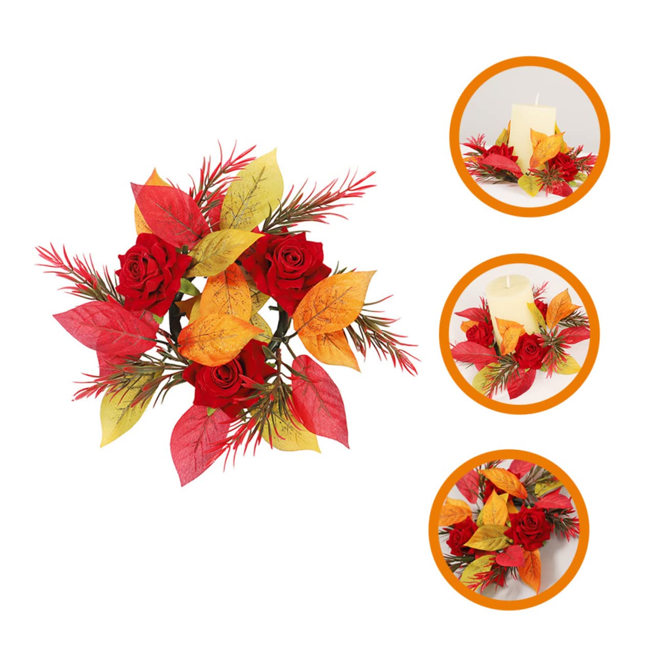 Amosfun 3pezzi Ghirlanda Decorativa Rosa Per Porta Ingresso Wreath Elegante Per Decorazioni Da Appendere Casa e Matrimonio Senza Manutenzione Aspetto Realistico e Design Chic
