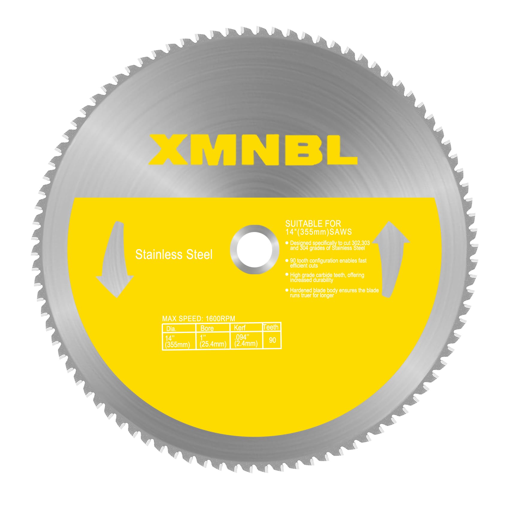 14 Inch Metal Cutting Saw Blade - Evolution Compatible -12 14 Inch Metal Cutting Saw Blade - Evolution Compatible -12