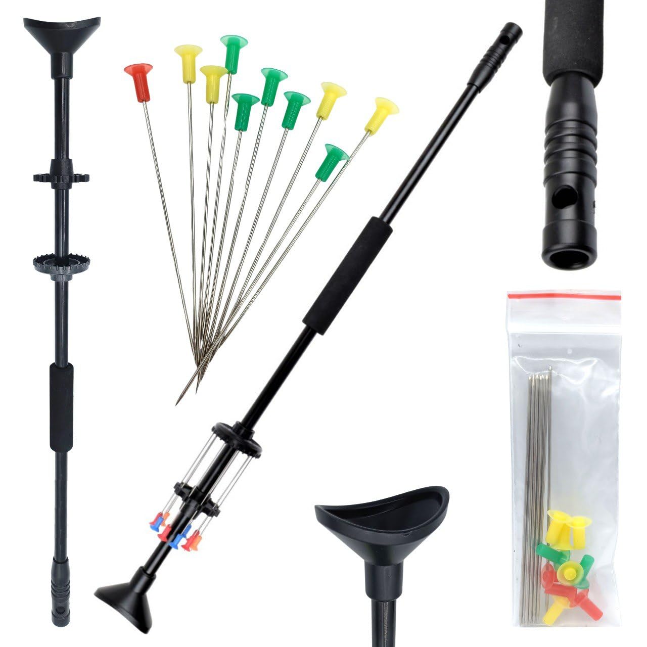 Cerbottana Professionale Sportiva 30" 24” 18” 12” Pollici in Alluminio Resistente e Resina, Leggera, con Porta dardi e 10 dardi Inclusi