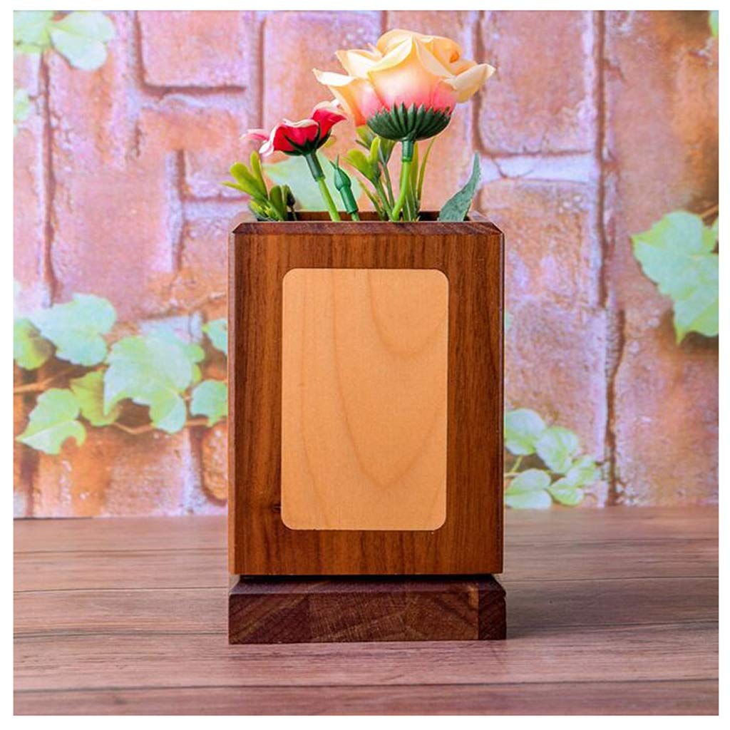 Kreative rotierende Stifthalter Holz Desktop Aufbewahrungsboxen Schreibtisch Bleistift Organizer Büro Sundries Aufbewahrungsschule Schreibwaren Inhaber (Color : Brown, Size : A)