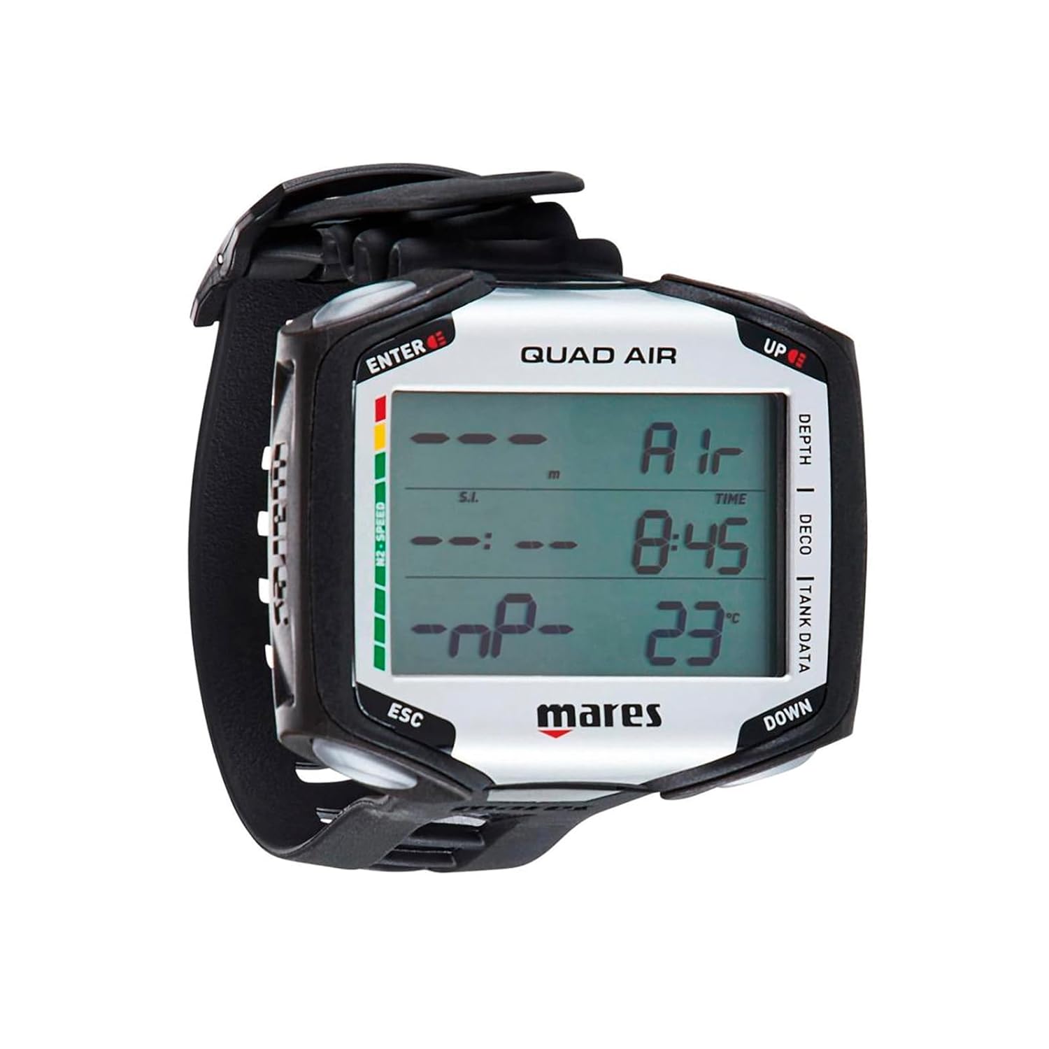 MARES Quad Air Smart Wrist Underwater Scuba Diving Computer, Black (414169-BKBK) MARES Quad Air Smart Wrist Underwater Scuba Diving Computer, Black (414169-BKBK)
