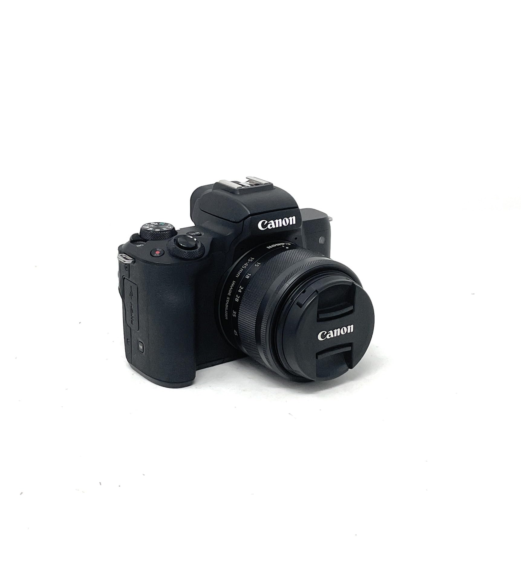 Canon EOS M50 Mark II + EF-M 15-45mm f/3.5-6.3 is STM (Noir) Appareil Photo sans Miroir conçu pour Les créateurs de Contenu et Les Streamers (4K, écran orientable, Sortie HDMI, Connexion Micro, diffu