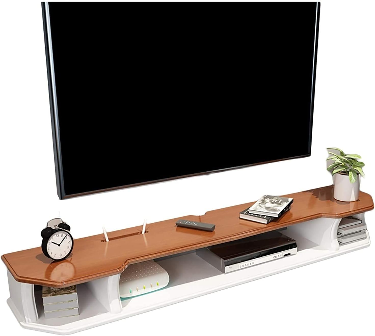 Amazon｜テレビ台 棚板 ローボード テレビボード フローティングテレビスタンドコンポーネントシェルフ、ウォールマウントテレビキャビネット