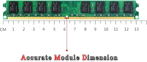Miniatura 3 de Kit de 8 GB (4 x 2 GB) DDR2 800 Mhz Udimm RAM, Royemai DDR2-800U PC2-6400 2GB 1.8V CL6 240-pin 2Rx8 Non-ECC Unbuffered Desktop Computer Módulos de