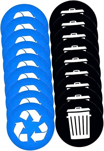 Cabilock Etiquetas autoadhesivas de reciclaje, etiquetas de reciclaje reciclables, etiquetas de categoría, etiquetas de reciclaje de PVC, etiqueta