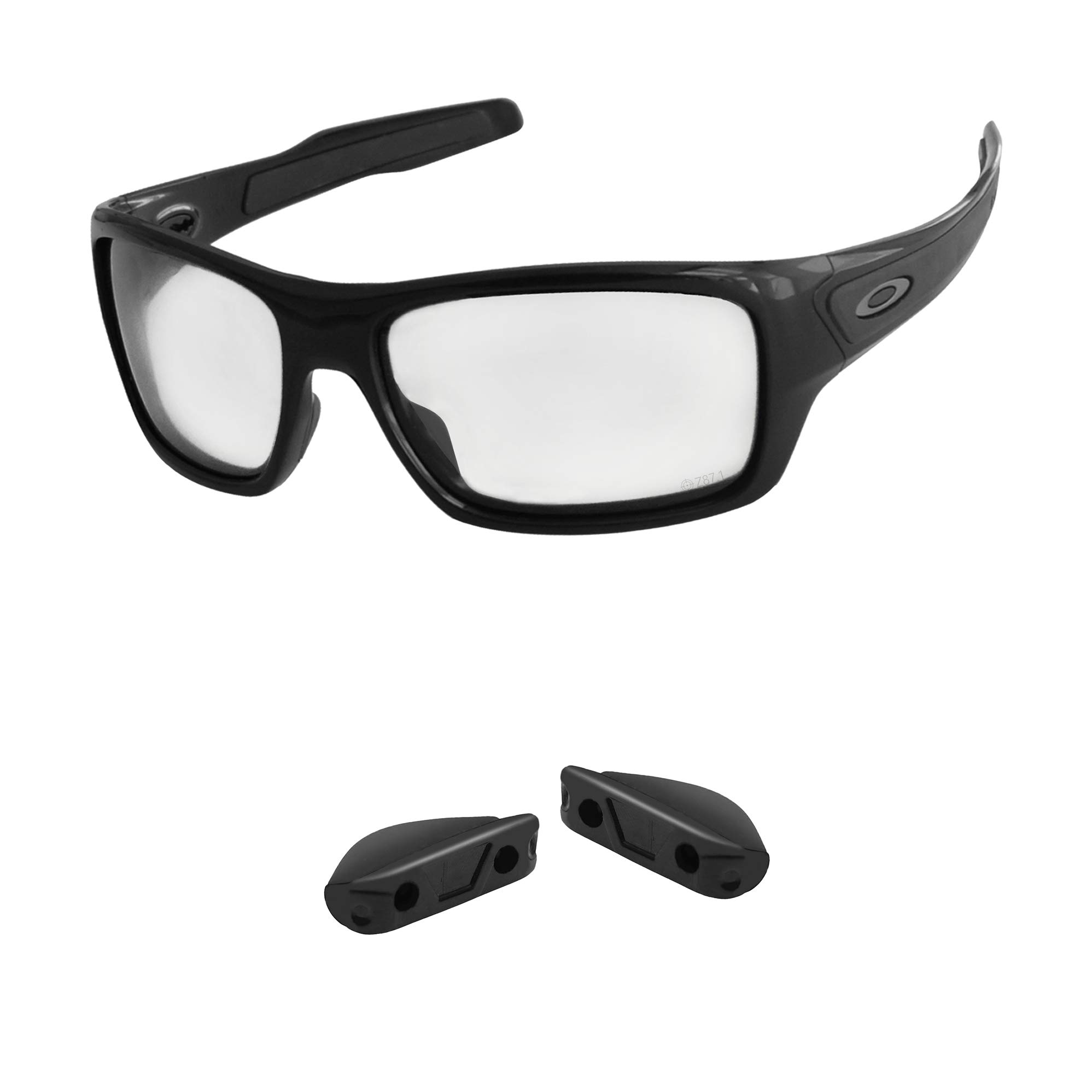 AOZAN Replacement Nose Pads For Oakley Turbine OO9263 Sunglasses - Black