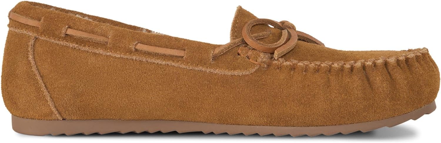 Parfeying Sheepskin Moccasin Slippers, Chestnut, Women's 9, view 3