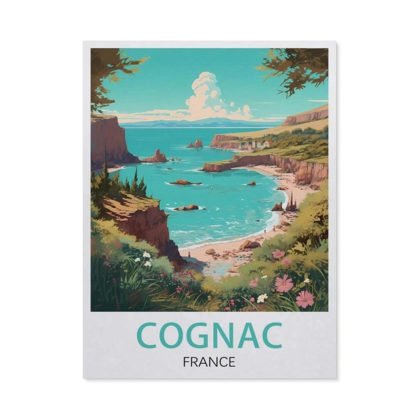 Metal Tin Sign，Cognac France(20x30cm）
