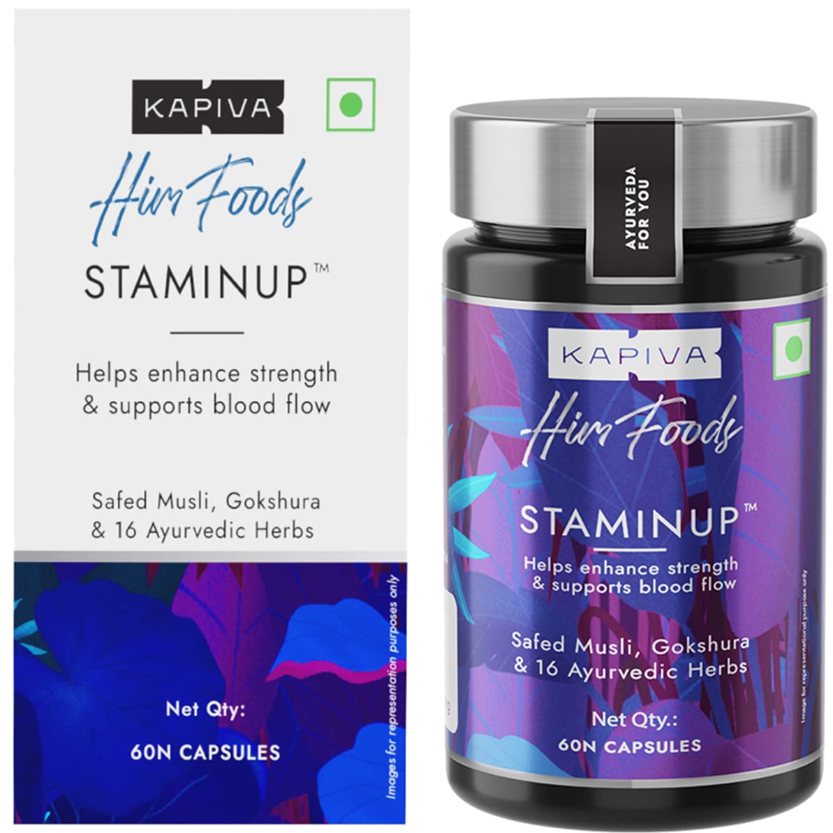 Kapiva StaminUP Capsules - Modern Ayurvedic Solution Containing 17 Herbs | 4 Bhasmas (60 Capsules) (B09YCWD9LX) Amazon Price History, Amazon Price Tracker