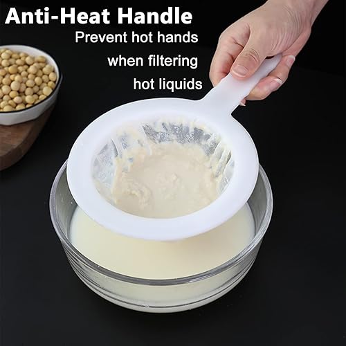 Miniatura 2 de AODERTI Coladores de malla para cocina, colador de nailon ultrafino de 5.4 pulgadas, pequeño tamiz de plástico de malla fina con asa, herramientas