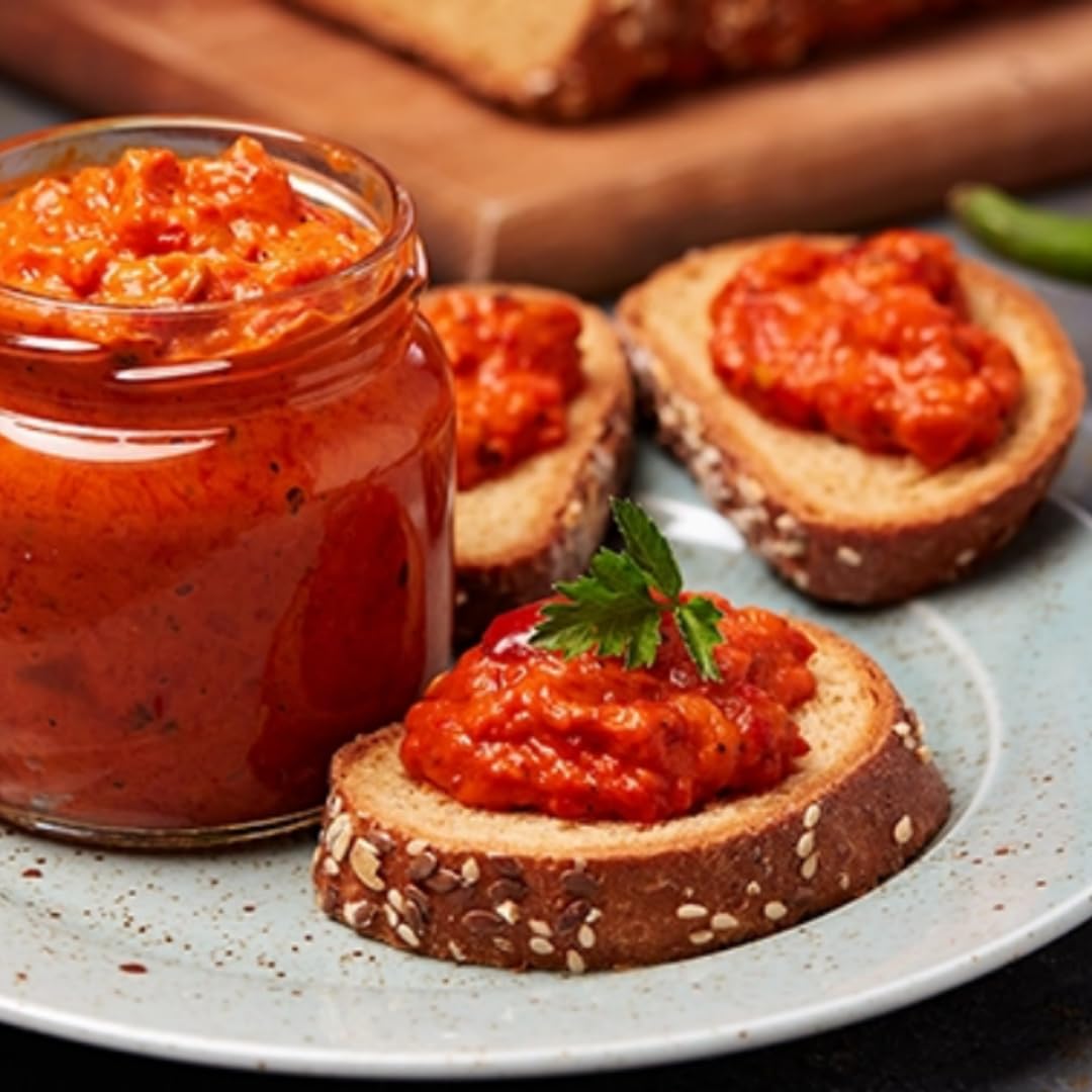 Ajvar vidrio salsa de verduras 690 g x 3 piezas