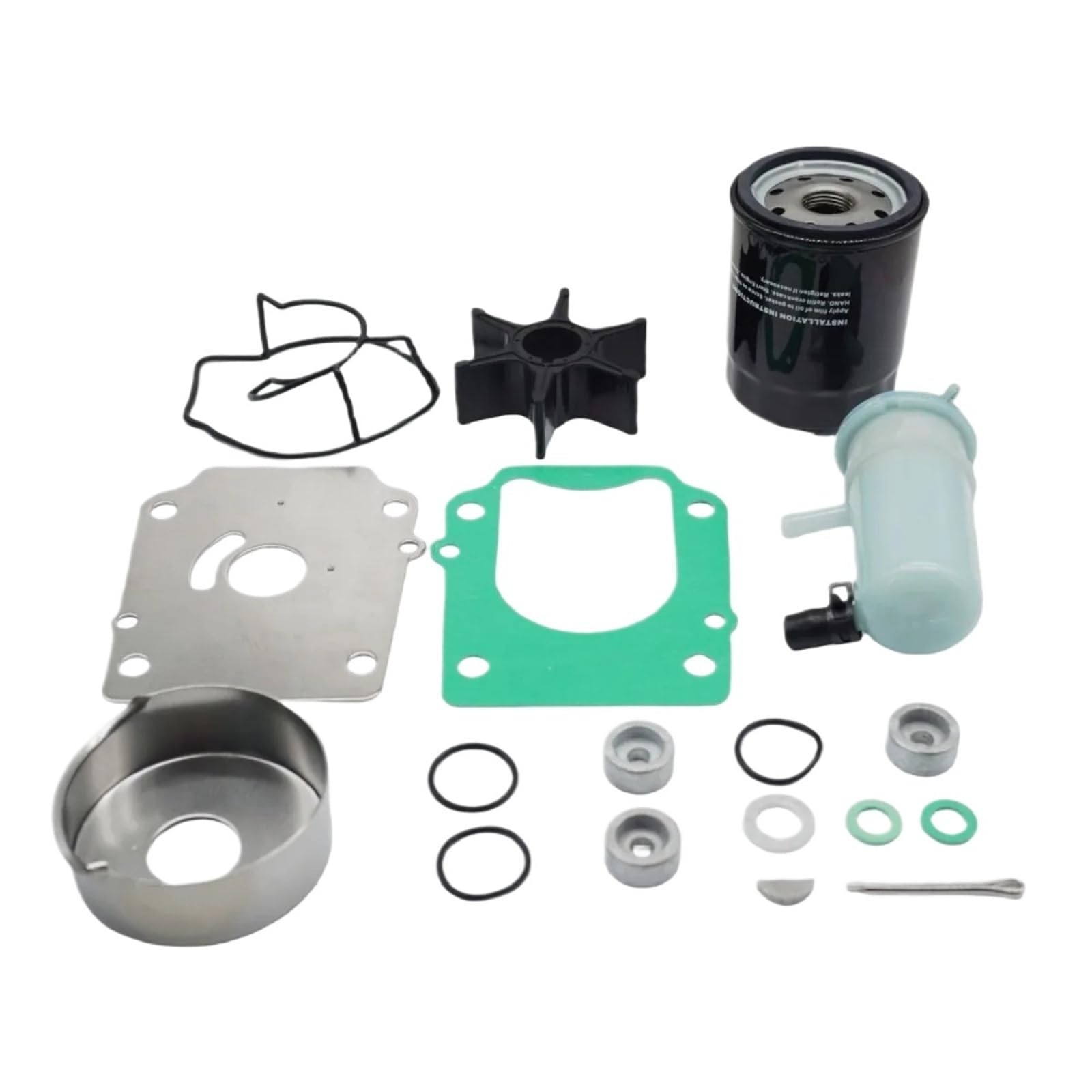 for Suzuki Df70a Df80a Df90a 70 80 90hp 2009+ Kit Pompa Anodo di Zinco | Anodo di zinco, guarnizione di scarico, filtro, adatto for Suzuki 70-90HP 2009+, kit di manutenzione
