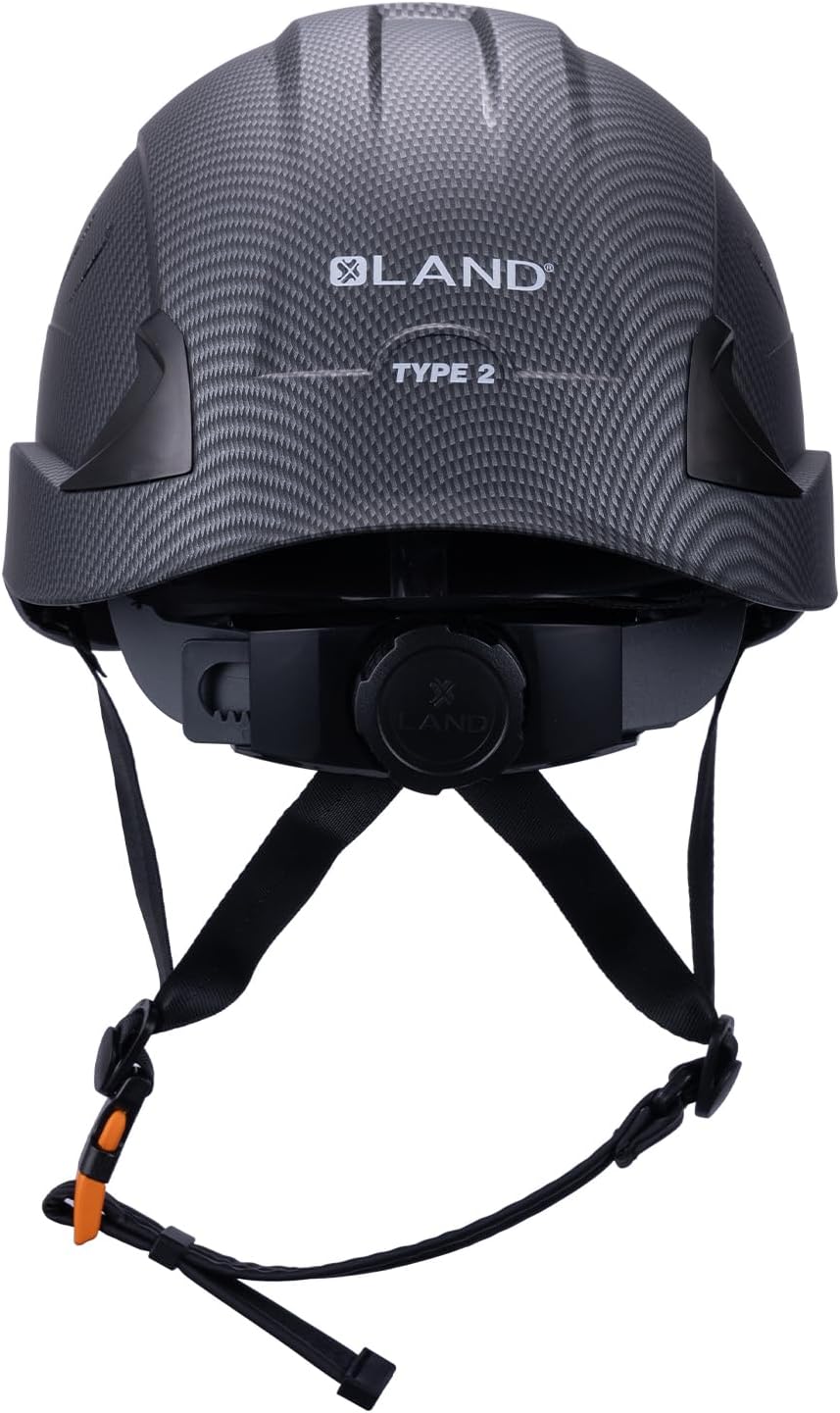Land Helmets *NEW* Frontier Type 2 Class C Vented Safety Helmet - ANSI/ISEA Z89.1 Type II OSHA & SEI Compliant Hard Hat. Used in Construction, Arbor, and Industrial Work.