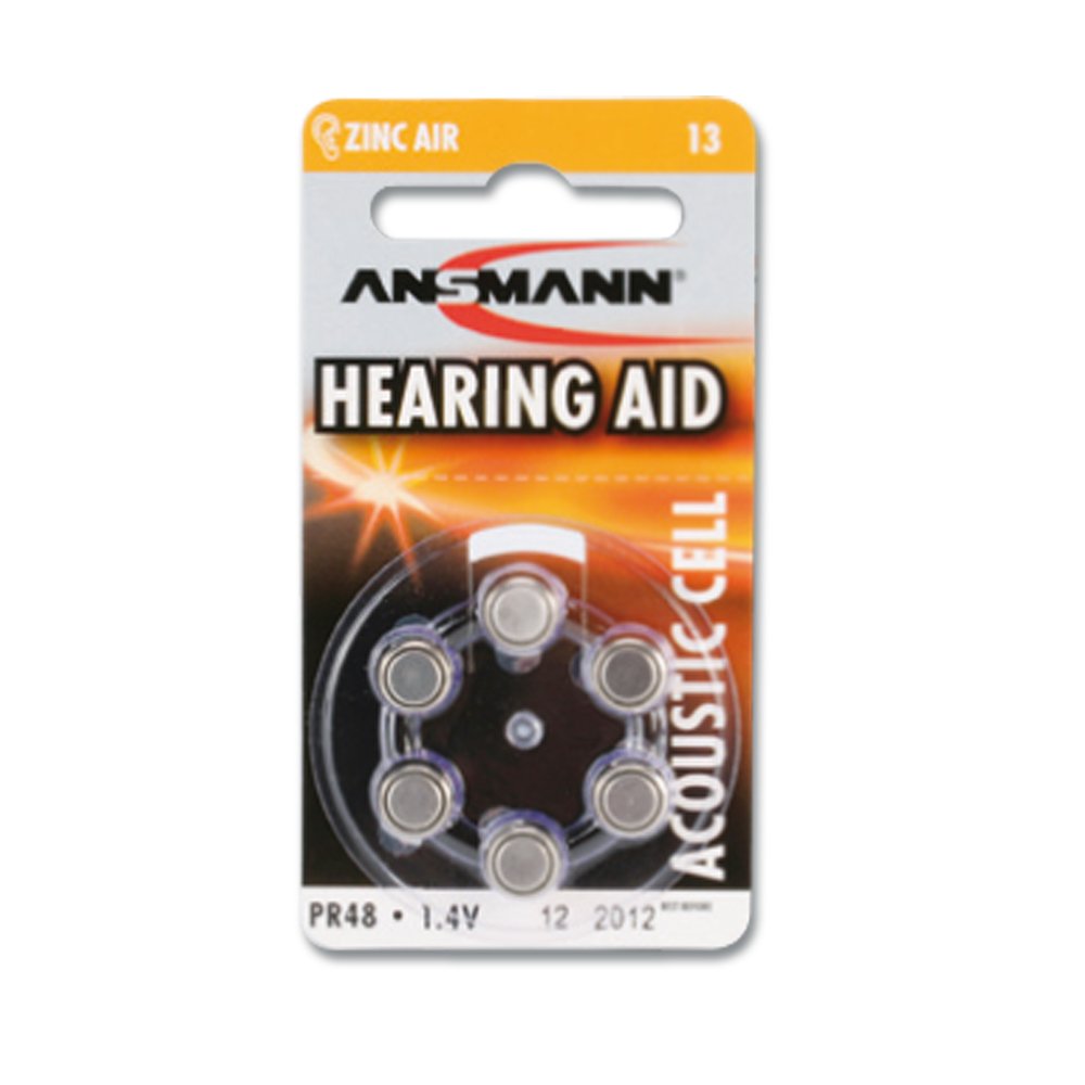 ANSMANN Hörgerätebatterien 13/PR 48/AZA13 – 6er Blister