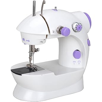 Electronic Sewing Machine Mini Sewing Machine Double Thread 2 Speed Sewing Machine with Pedal for Clothes Curtains Crafts