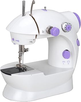 Electronic Sewing Machine, Mini Machine Double Thread 2-Speed With Pedal For Clothing, Curtains, Handicrafts