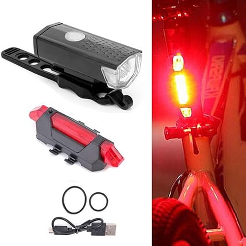 Miniatura 6 de Waterproof Lamp USB LED Rechargeable Front and Tail Light Set Bike Accessories USB Rechargeable Cycle Lamp
