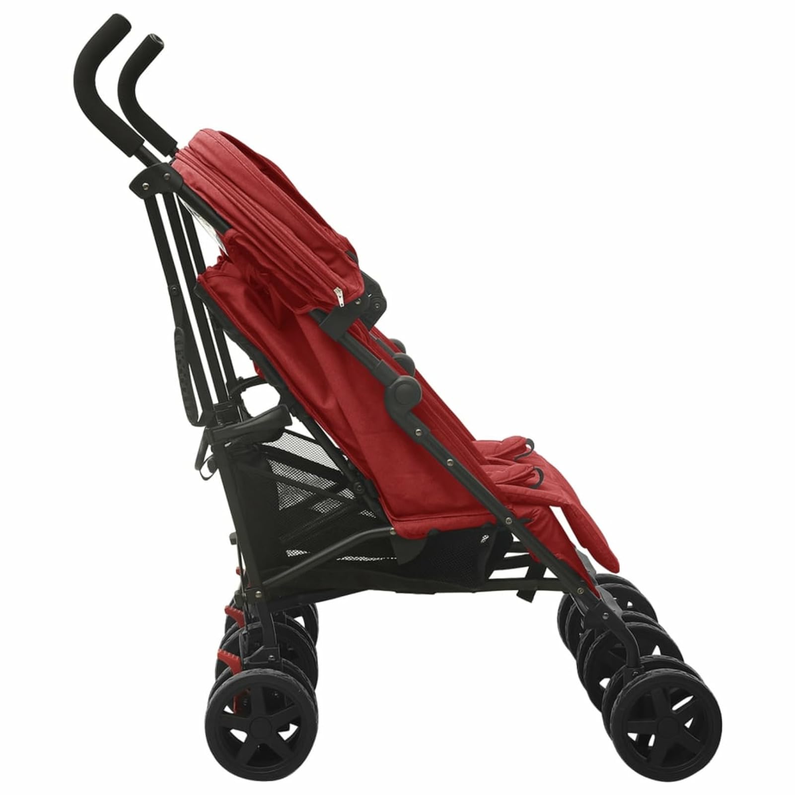 Passeggino Gemellare in Acciaio Rosso,Bebè e Bimbi,Trasporto Bebè,Passeggini-10239