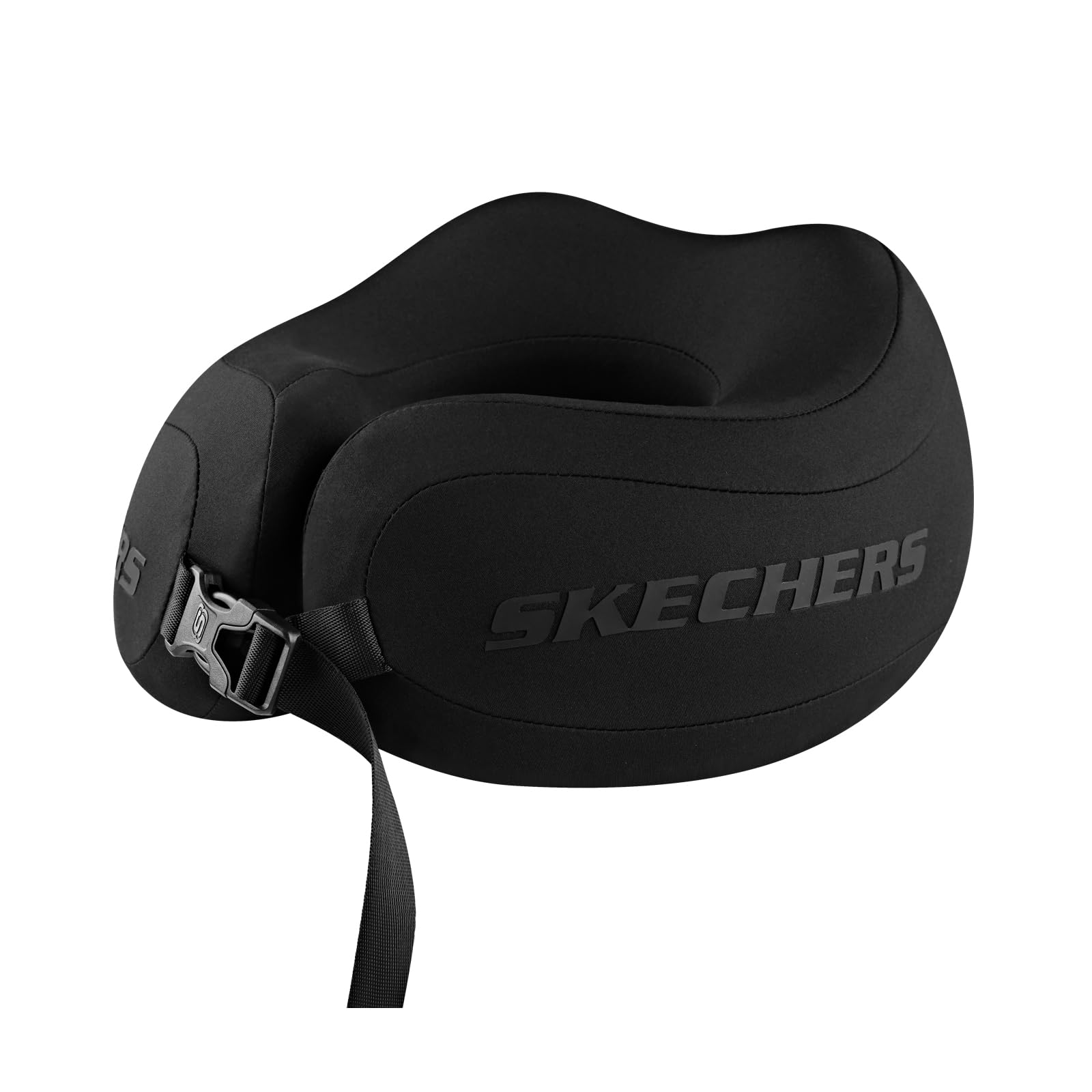 Skechers Neck Pillow for Traveling,Memory Foam Travel Neck Pillow for Airplane Travel Pillow for Flight Headrest Sleep, Portable Plane Accessories,Black