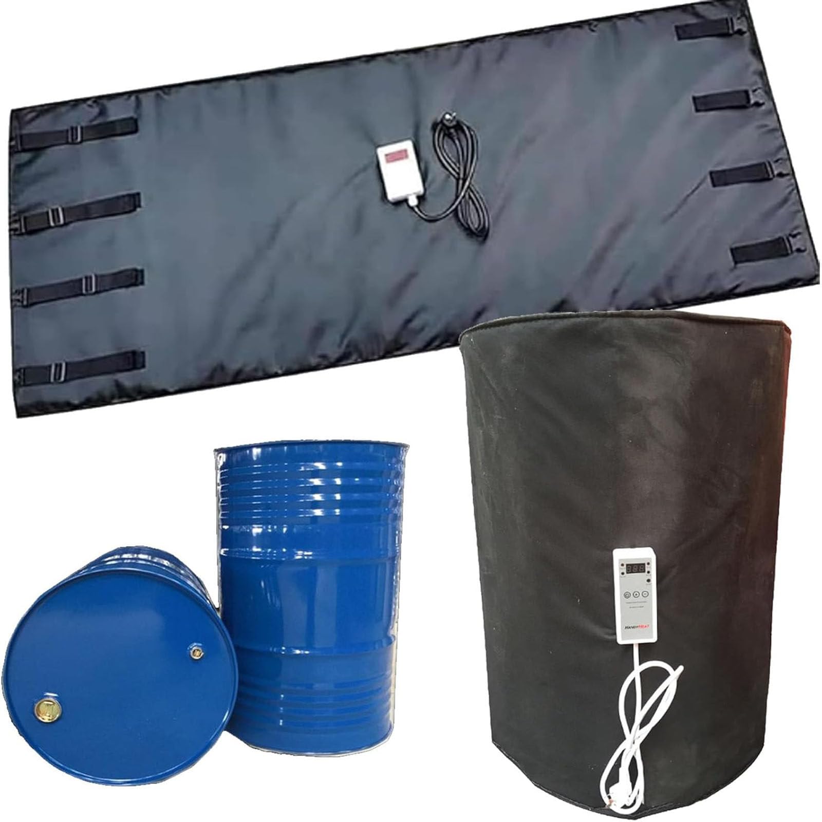 Ylpddmm Black Ibc Drum Heater Blanke,275 Gallon Ibc Ton Barrel Heater -55Gal/200L