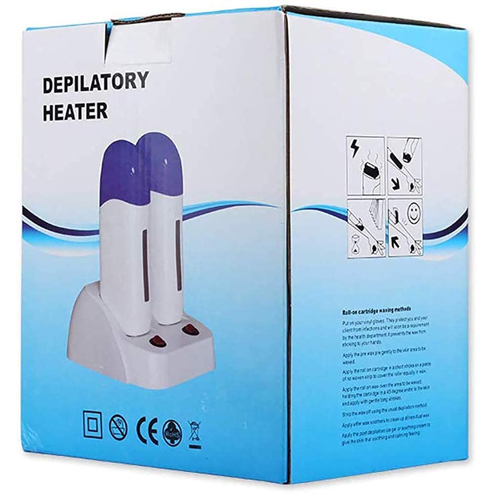 Joody Chauffe Cire pour Roll on Cire Epilation, Double Cartouches Appareil Chauffe cire Professionnelle, électrique Wax Machine