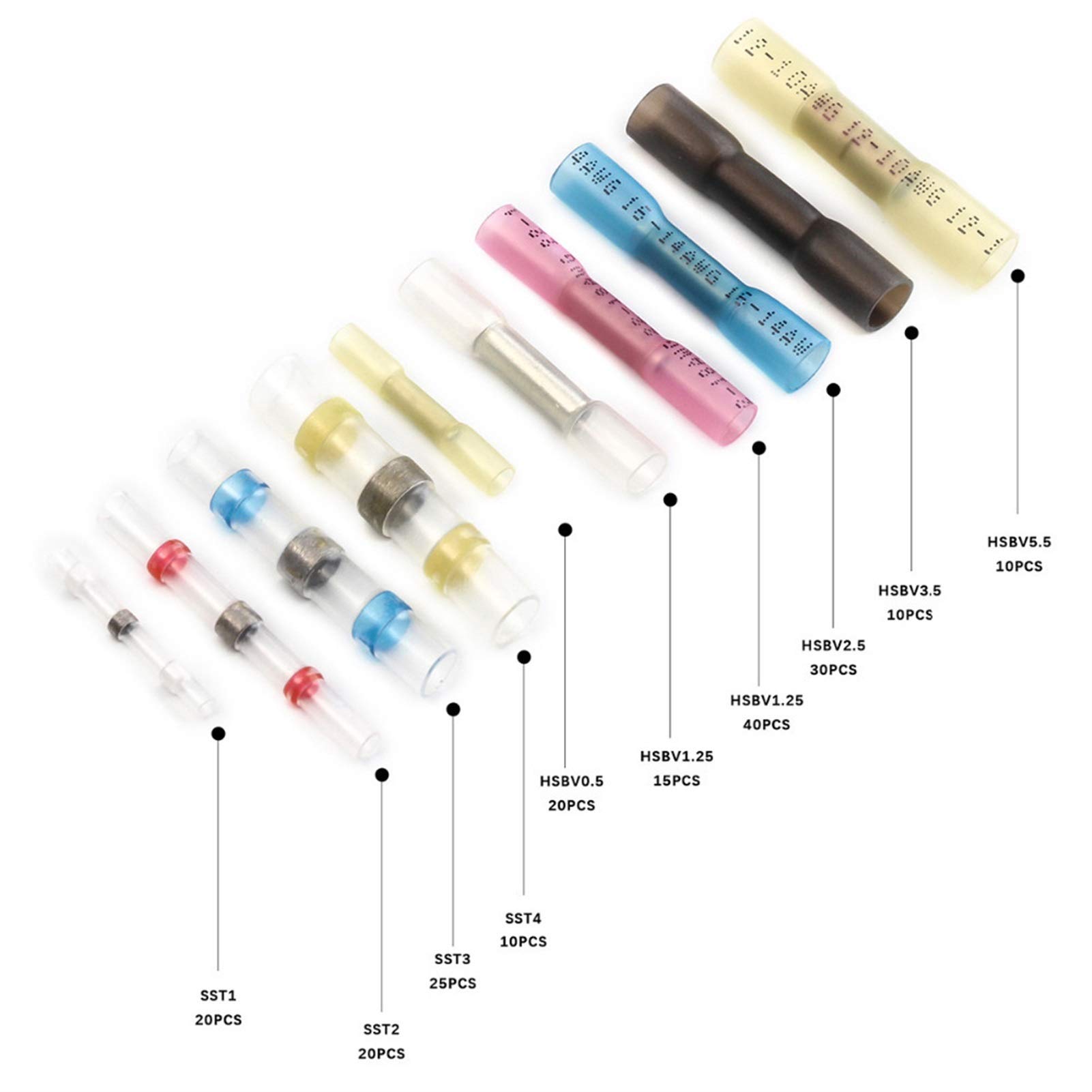 50-1200PCS Tubi Termorestringenti Fili Manicotti Per Cavi - Foto 5