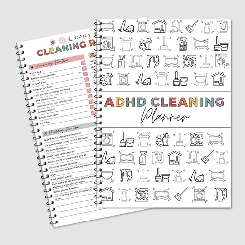 ADHD Cleaning Planner, Bundle Household Cleaning Schedule and Checklist Management