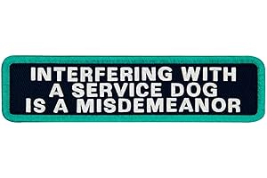 Embroidered 'Service Dog' Blue Badge for Vest/Harnesses