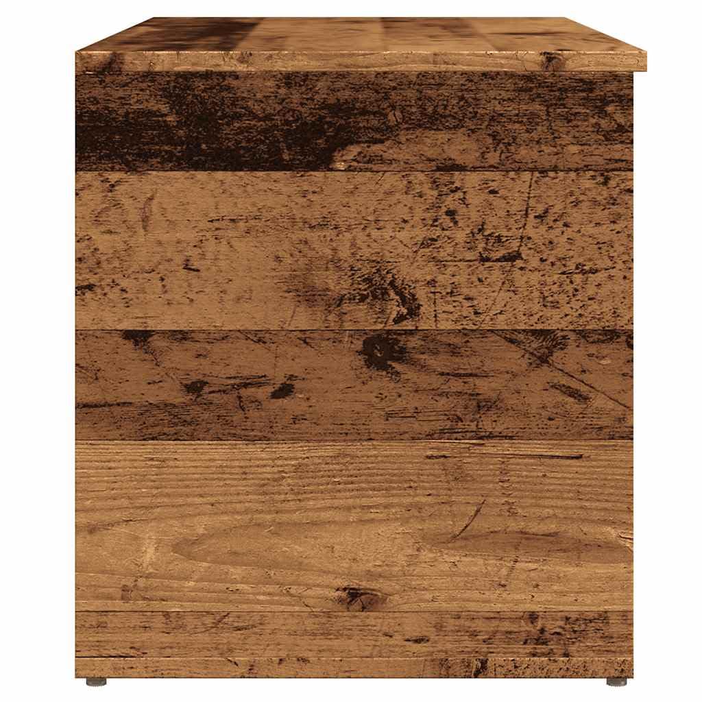Spielzeugkiste mit Stauraum Deckel für Wohnzimmer Auflagenbox Kissenbox Kiste Couchtisch mit einem Stauraum Altholz-Optik 84x42x46 cm Holzwerkstoff