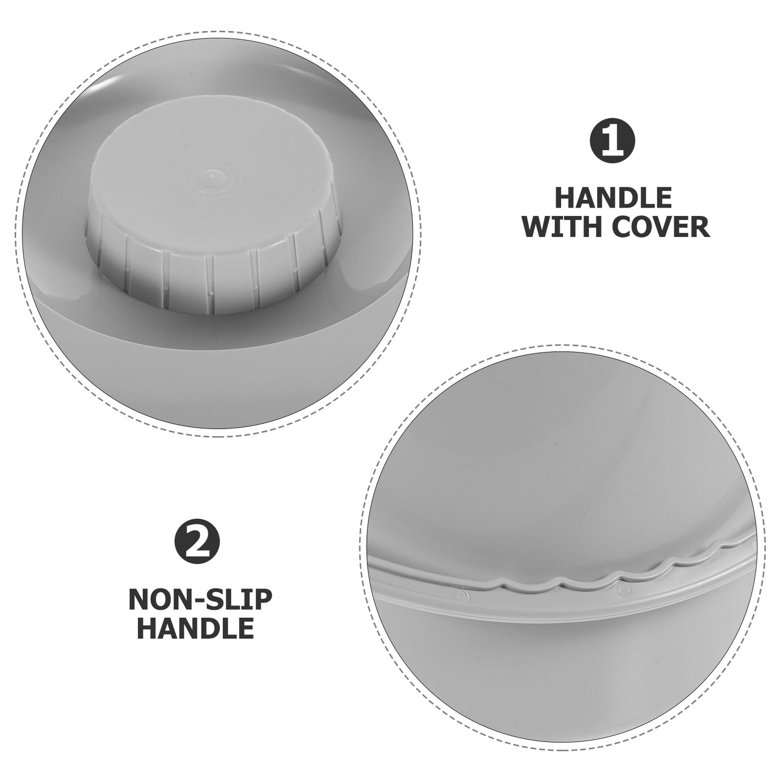 Angoily Vaso da Camera Portatile in Plastica Coperchio e Manico, Design Antispruzzo e Comodo per Adulti e Anziani, per Uso Notturno e Interno