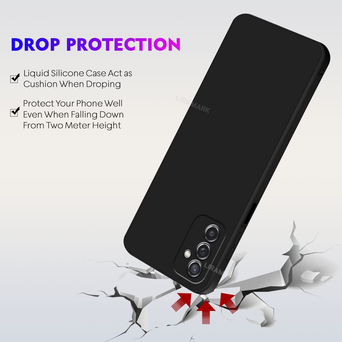 LIRAMARK Silicone Soft Back Cover Case for Samsung Galaxy M52 5G (Silicone Black) — Amazon image 5