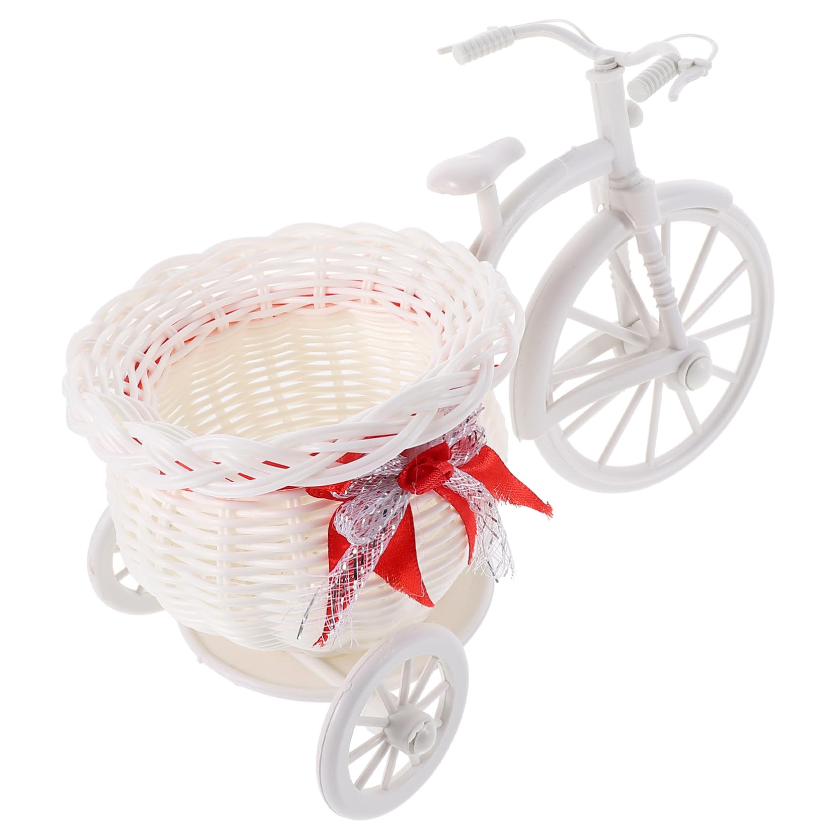 KOMBIUDA Cesta Tejida con Diseño de Tres Ruedas para Almacenar Dulces y Alimentos, Hecha de Pp, Adecuada para Decoración del Hogar y Fiestas, Diseño Funcional y Decorativo