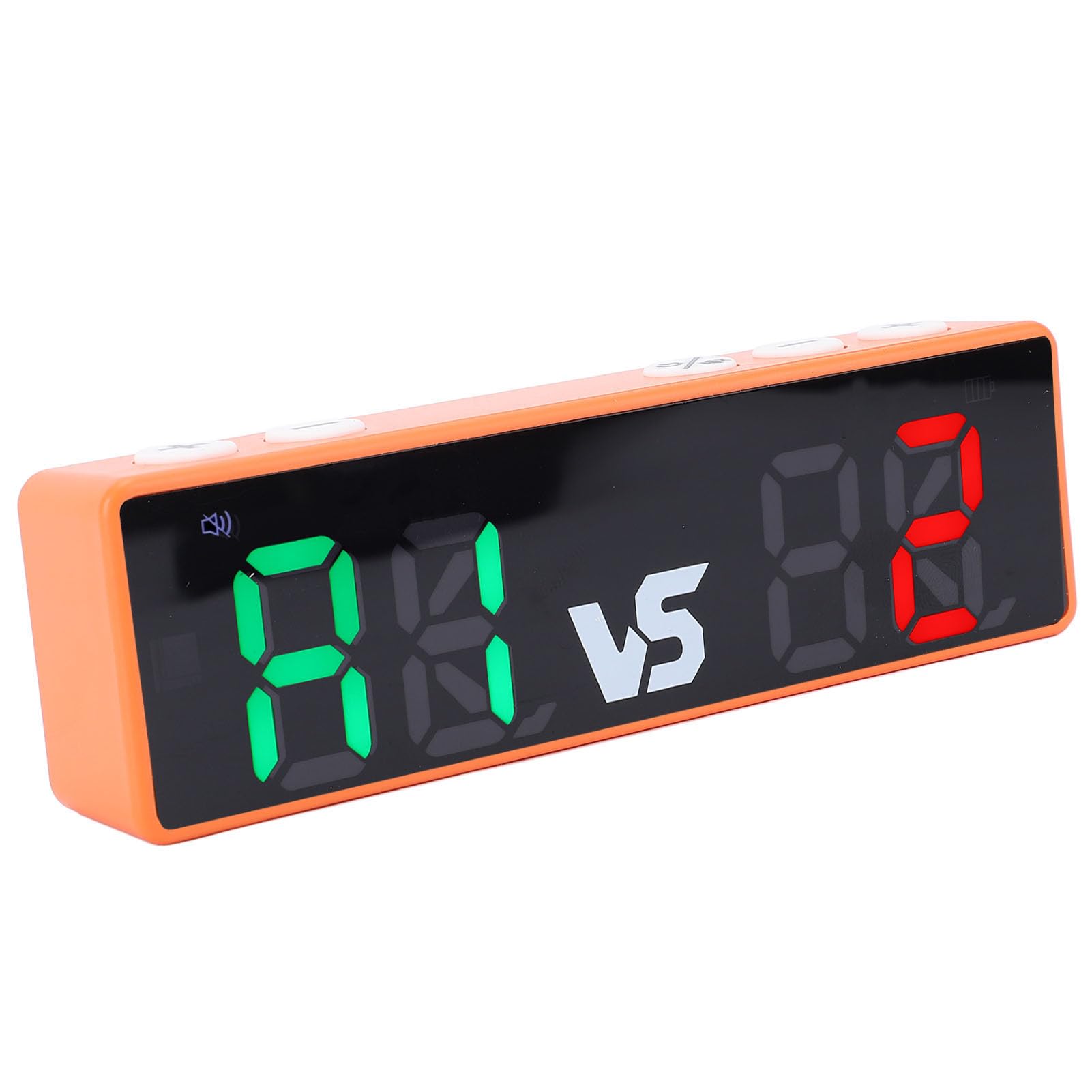 LiebeWH Mini-Digital-Anzeigetafel, 4 Ziffern, Heller LED-Bildschirm mit Lautem Summer, Wiederaufladbarer -Anschluss für Brettspiele und Sport-Punktezählung