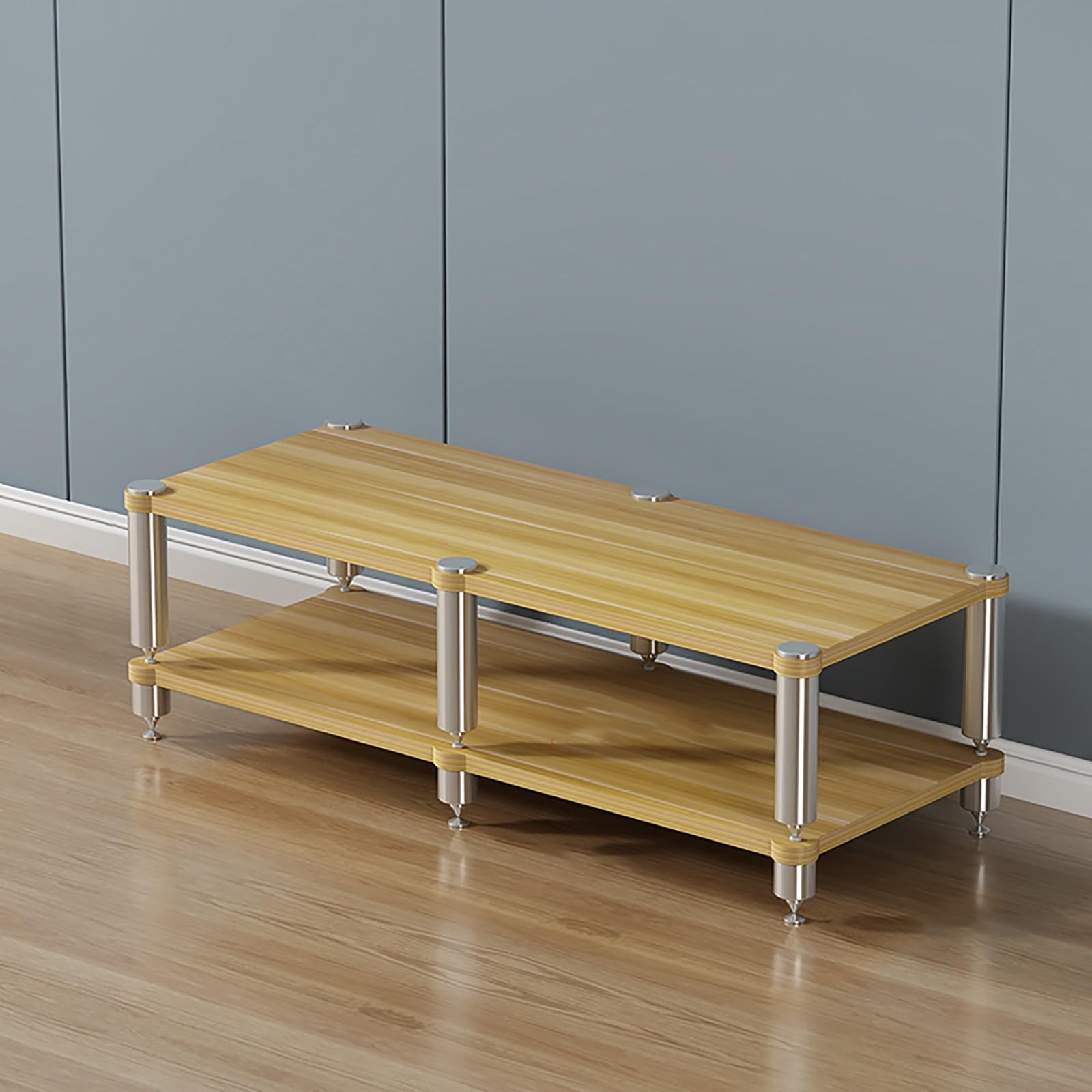 Moderno scaffale da gioco e supporto multimediale a 6 livelli per proiettore, lettore DVD, console di gioco e decoder via cavo, 120 x 48 x 42 cm, elegante soluzione di archiviazione audio