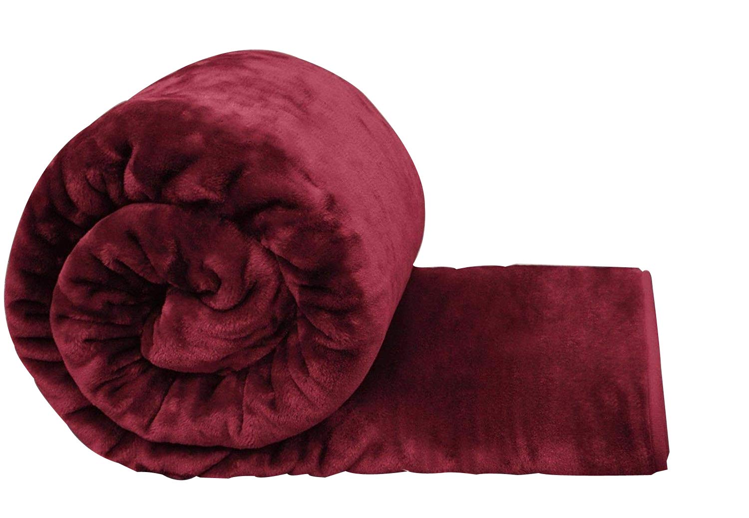 ml MassAri Limited Fleece Blanket Sofa Bed Throw 200x240 Burgundy King Size Luxurious Cosy Winter Warm Reversible (Burgundy King)
