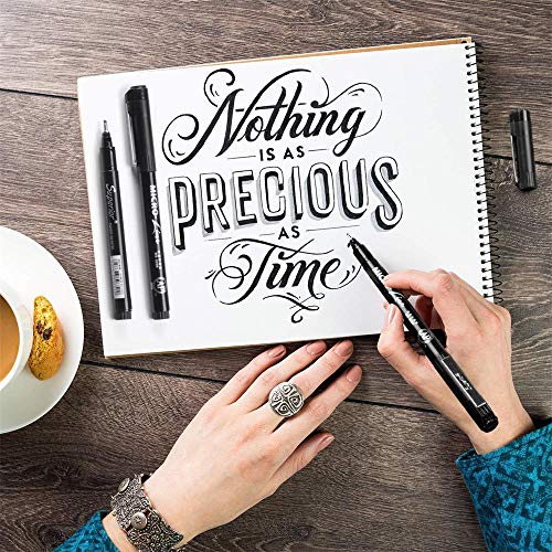 MISULOV Micro-Pen Fineliner Ink Pen Set, Waterproof Archival Ink Micro Fine Point Drawing Pens for Sketching, Calligraphy, Anime, Illustration, Technical Drawing, Bullet Journaling, Black, 12/Set