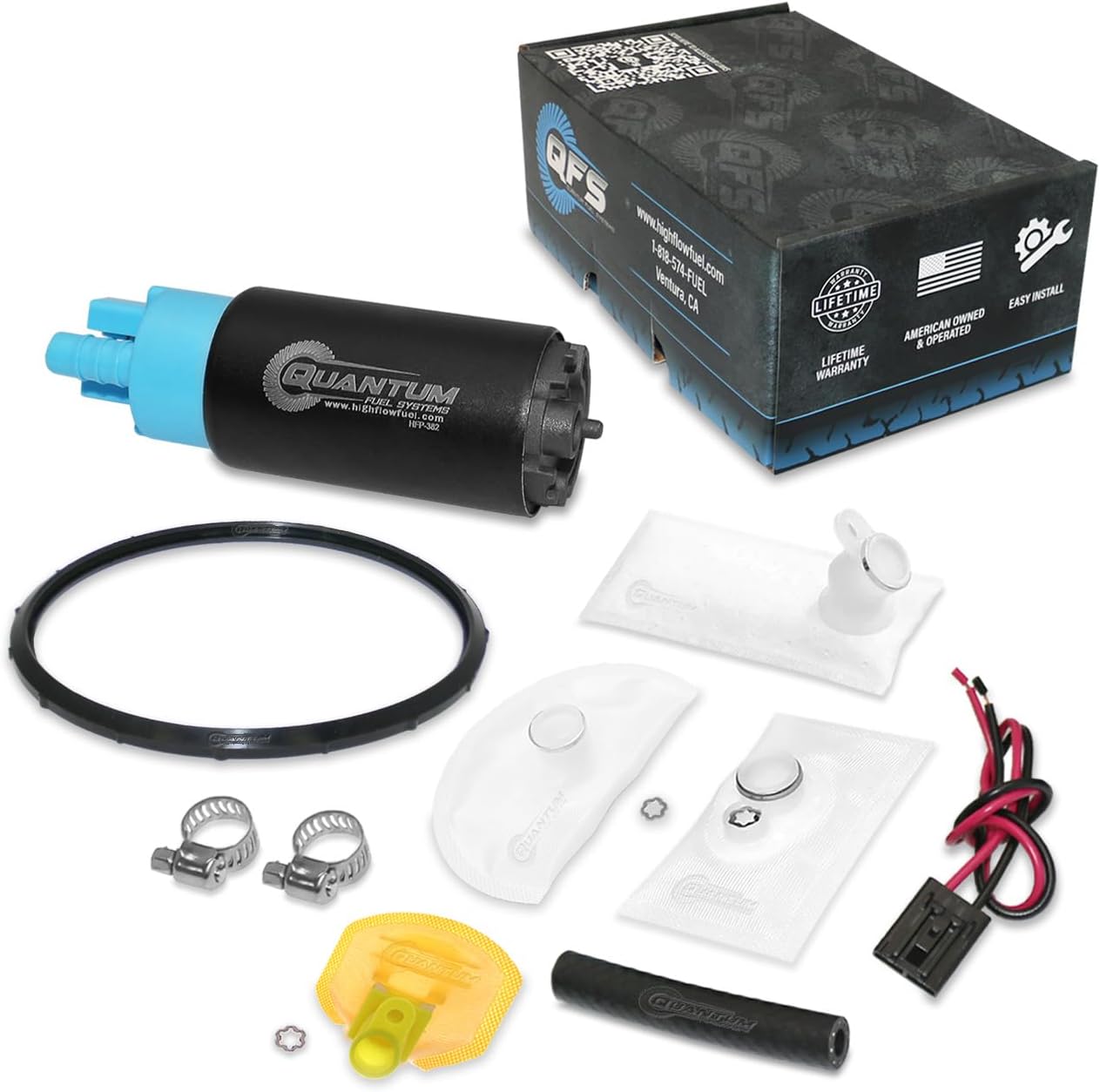 QFS Fuel Pump w/Tank Seal for Yamaha FZ6 Fazer (2004-2009) & FZ8 (2011-2014), Replaces 5VX-13907-02-00, 39P-13907-00-00