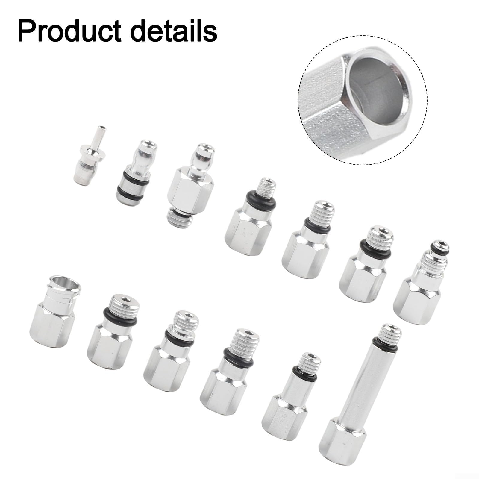 Kit di spurgo per freni idraulici, set di 13 connettori per freni per bici con viti M5/M6 e adattatori D6/D8, essenziali per la manutenzione dei freni di mountain bike e bici da strada