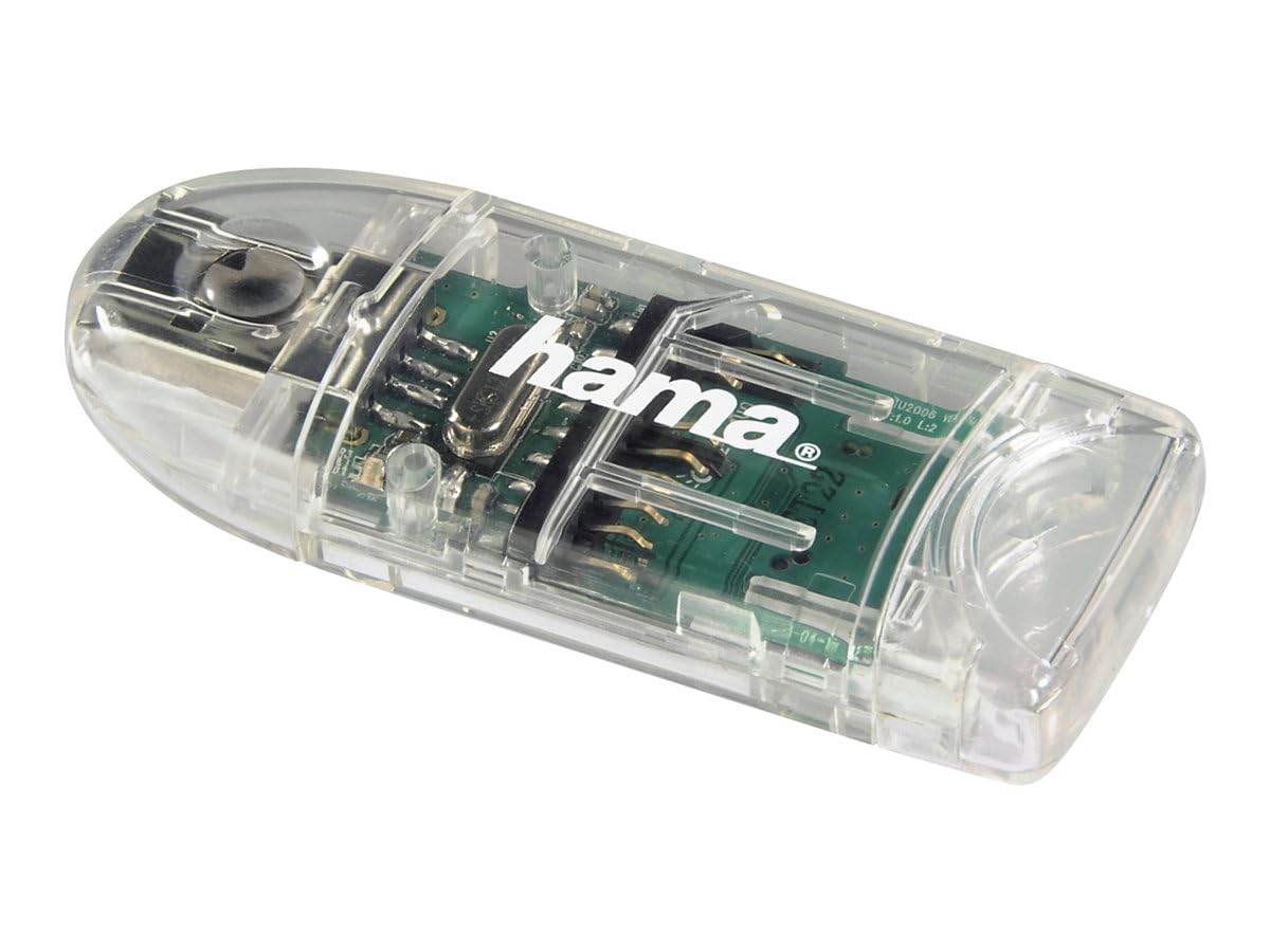 Hama czytnik kart pamięci USB 2.0 A (adapter micro SD, karty SD, SDHC, miniSD, microSD, microSDHC, microSDXC, MMC, do 480 Mbit/s) srebrny