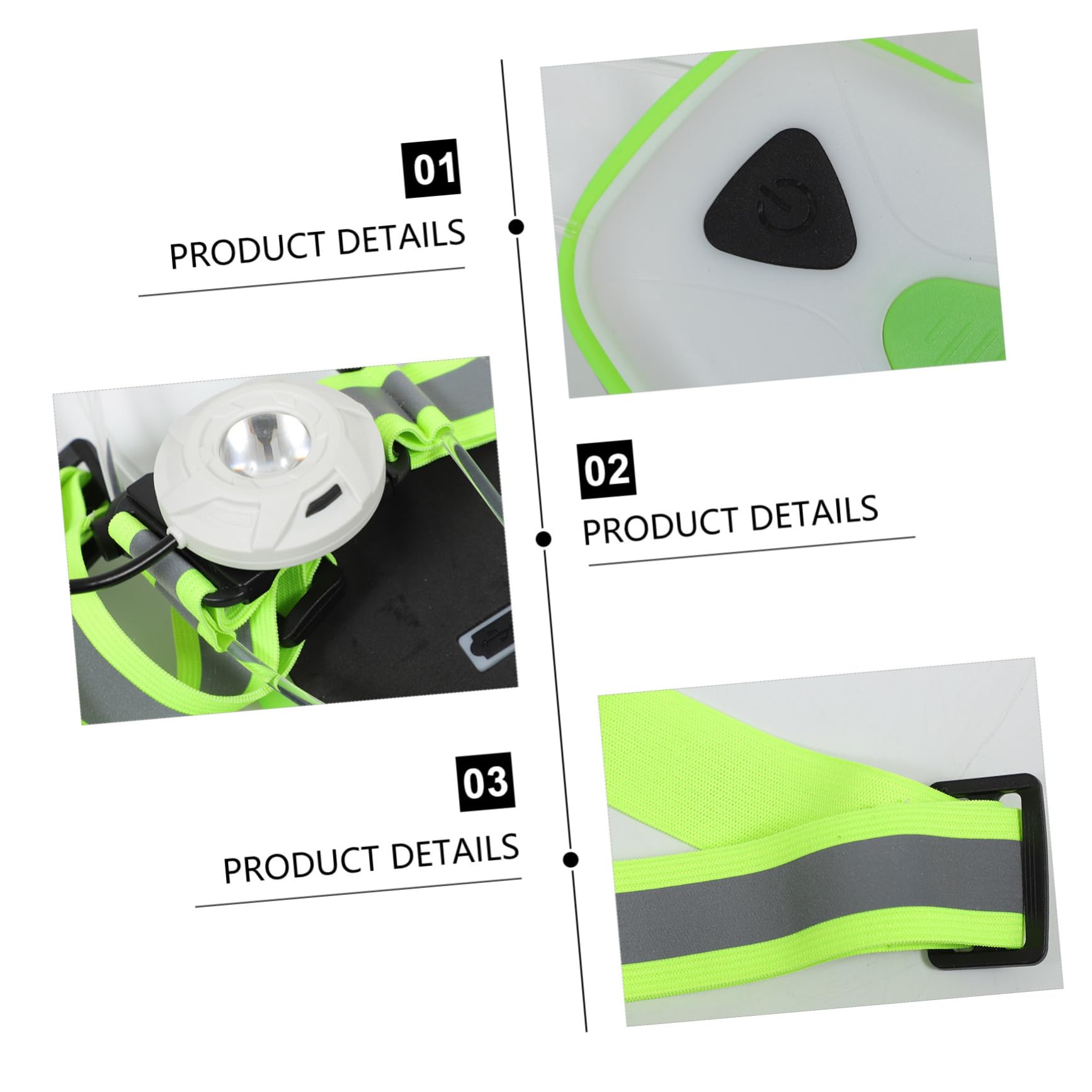 UPKOCH Gilet Riflettente Luminoso Ricaricabile 1200mah in Poliestere ABS | Gilet di Sicurezza Fluorescente per Sicurezza, Modalità Multiple, Altezza Regolabile, Accessori Running per Notte