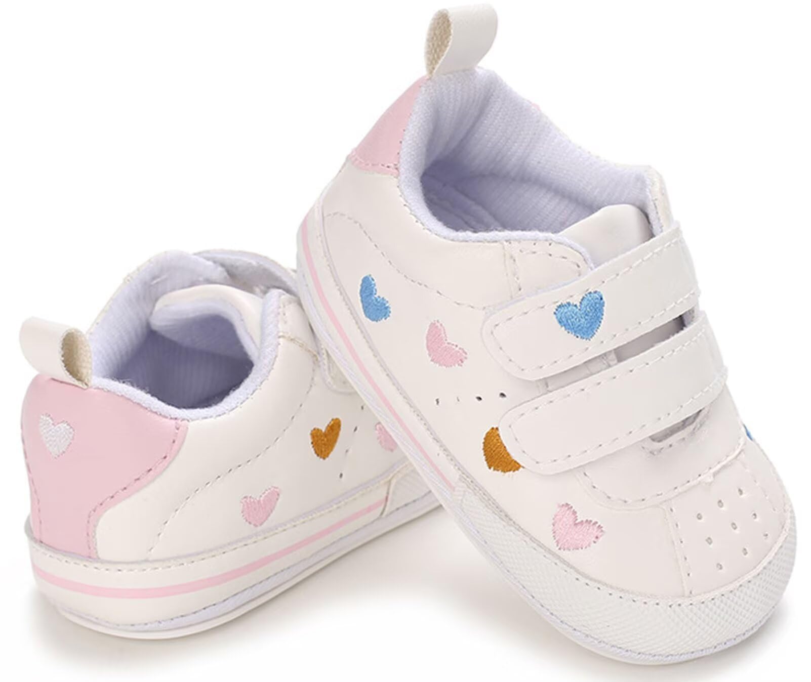 Scarpe Bambina Scarpine Neonato in Morbida Pelle Scarpine Bambino Primi Passi con Suola Antiscivolo Scarpe 0-18 Mesi