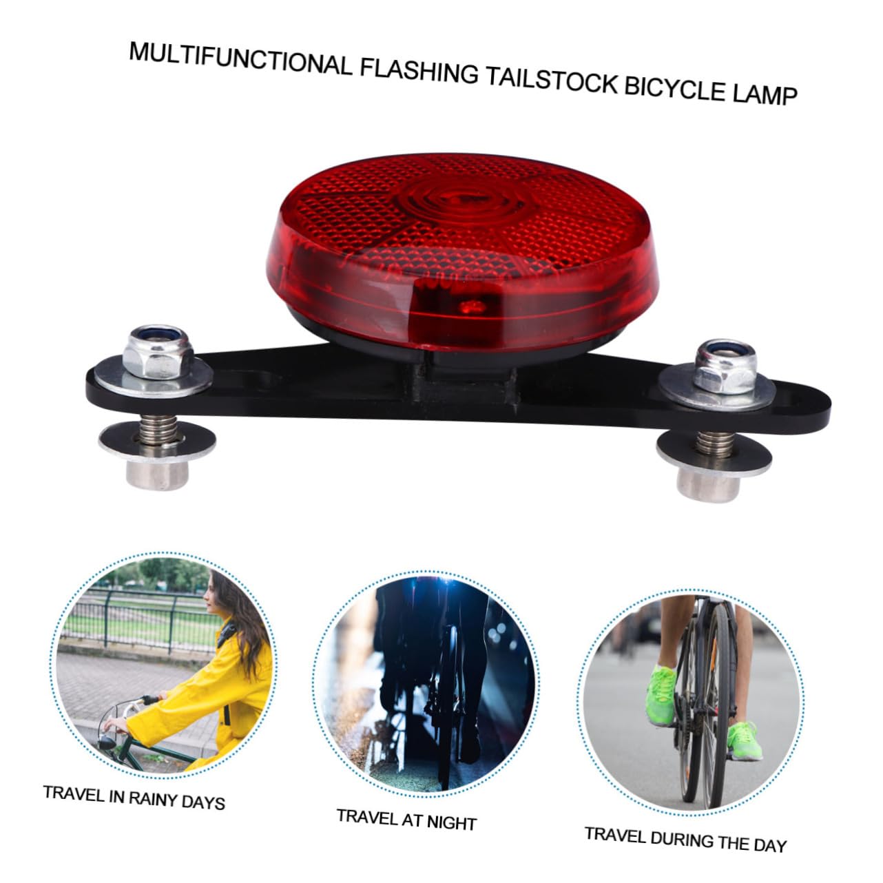 Toyvian Luz De La Luz Trasera De La Motocicleta Lámpara Trasera De Bicicleta Luz De Seguridad Lámpara De Señal Luz De Alerta Rojo El Plastico