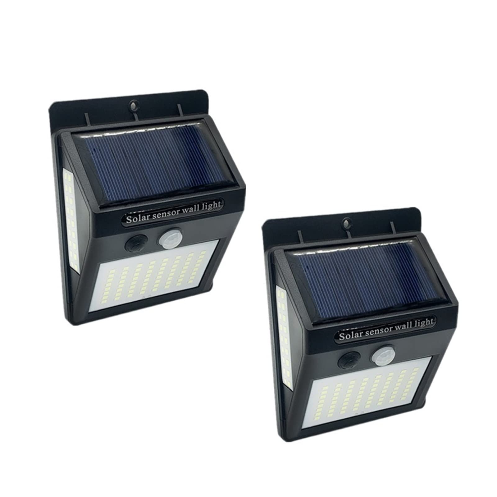 3 Tryb Wodoodporny 100 LED Światła Z Czujnikiem Ruchu Na Energię Słoneczną Zewnętrzne Światło Słoneczne Zasilany Energią Słoneczną Kinkiet Uliczny Do Dekoracji Ogrodu(2Pcs 100Leds)