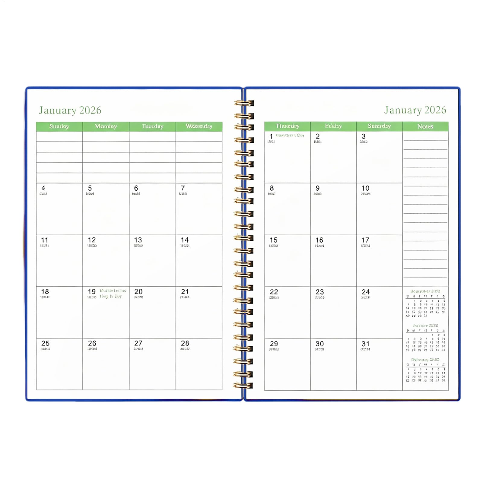 Planner Calendari Pianificazione, Gestione, Agenda, Organizer | Calendario Mensile Agenda 3 Anni per Scuola, Insegnante, Studente, Università, Scrivania, Lavoro, Uffici, Casa, Bambini